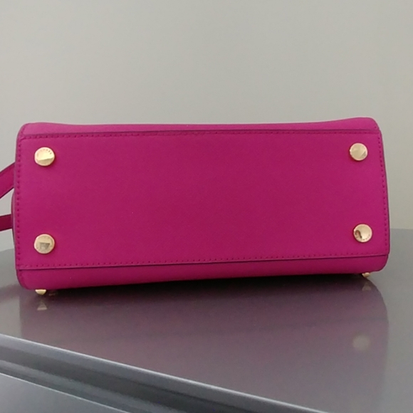 NWT MICHAEL KORS Studded Leather Satchel - Picture 5 of 8